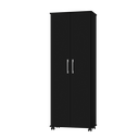 Ver imagem 1 de Armário Multiuso Arezzo 2 Portas 4 Rodízios Preto J&A Móveis