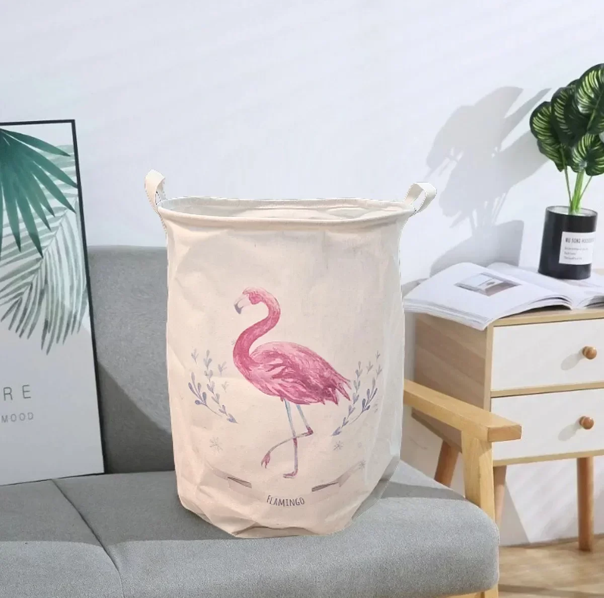 Cesto De Roupa Flamingo Lona 50 X 45 - 3