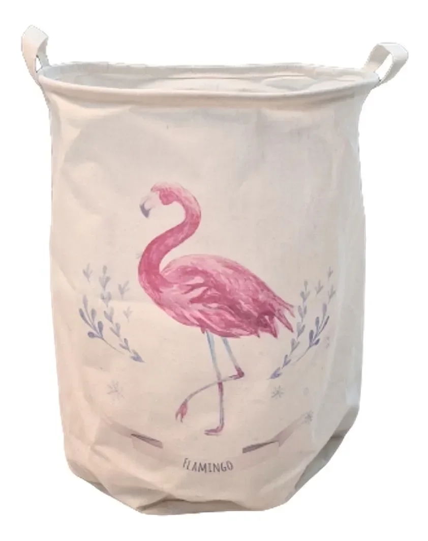 Cesto De Roupa Flamingo Lona 50 X 45
