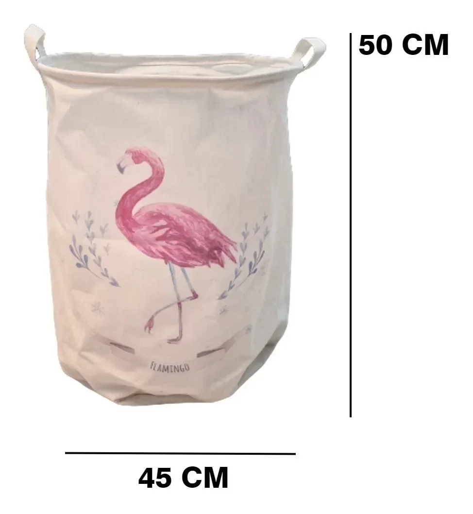 Ver imagem 2 de Cesto De Roupa Flamingo Lona 50 X 45