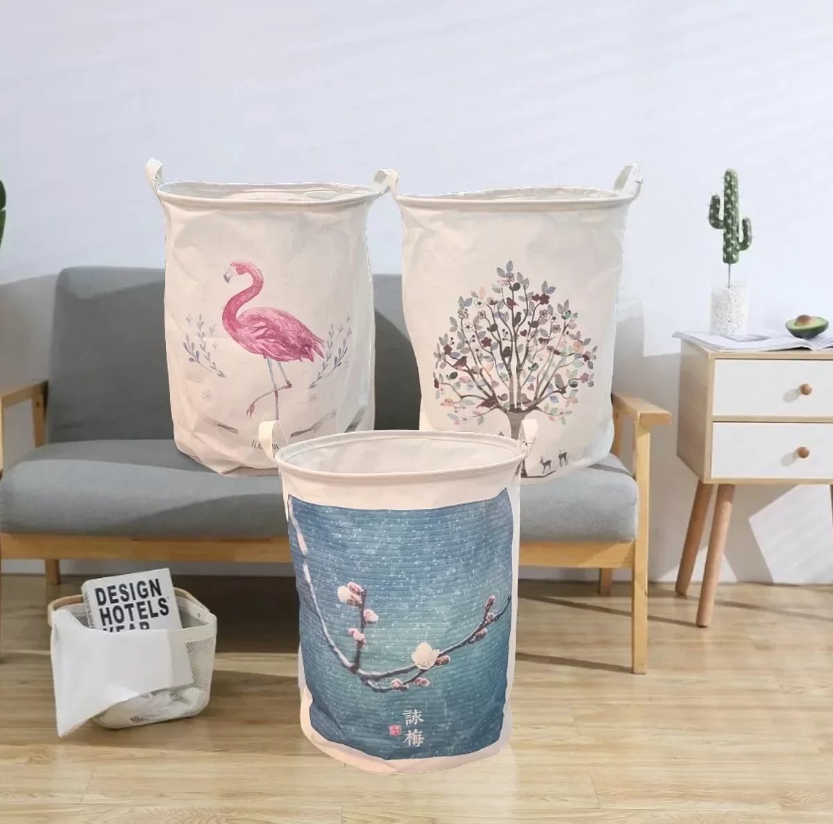 Cesto De Roupa Flamingo Lona 50 X 45 - 4