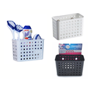 Ver imagem 4 de Cesto Organizador com Ventosa Multiuso, Paramount, Branco, Tamanho: 18x9x12 Cm