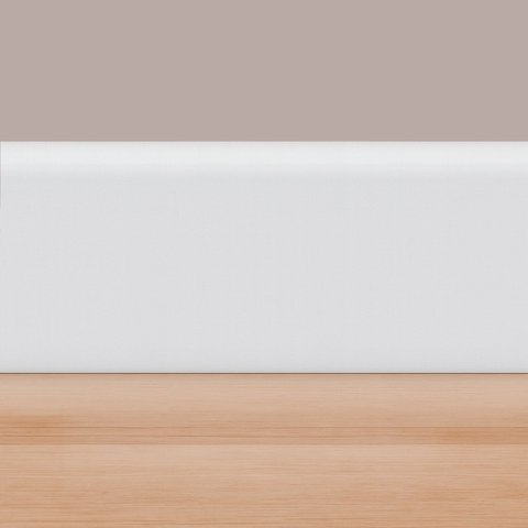 Rodapé PVC Edge Branco Boleado 10cmX13mmX2.00 M