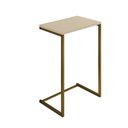 Ver imagem 2 de Mesa Lateral de Apoio Industrial Sofá Charmme Ferro Dourado e Tampo Off-white