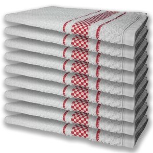 9 Panos de Prato Atoalhado Felpudo Vermelho