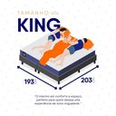 Ver imagem 6 de Conjunto Box Cinza Durban Azul Espuma D28 King 193x203x57 - King House