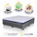 Ver imagem 4 de Conjunto Box Cinza Durban Azul Espuma D28 King 193x203x57 - King House