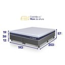 Ver imagem 3 de Conjunto Box Cinza Durban Azul Espuma D28 King 193x203x57 - King House