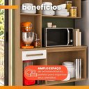 Ver imagem 2 de Armário de Cozinha Completa 6 Portas 1 Gaveta MDP 165cm Amadeirado e Branco Aramóveis