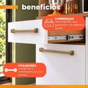 Ver imagem 3 de Armário de Cozinha Completa 6 Portas 1 Gaveta MDP 165cm Amadeirado e Branco Aramóveis