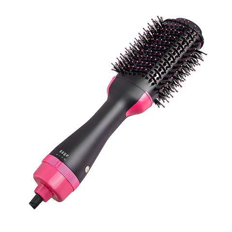 Escova Secadora 3 em 1 de Alta Potência Alisadora e Modeladora com Design Anti-frizz - Cor Rosa