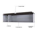 Ver imagem 3 de Armário Aéreo com Nicho e Porta Basculante 35x135x35cm Wlnp135 com Terracota