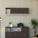 Ver imagem 4 de Armário Aéreo com Nicho e Porta Basculante 35x135x35cm Wlnp135 com Terracota