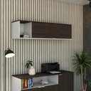Ver imagem 2 de Armário Aéreo com Nicho e Porta Basculante 35x135x35cm Wlnp135 com Terracota