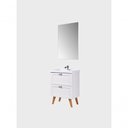 Ver imagem 6 de Gabinete para Banheiro com Cuba e Espelho 60cm Retro Mdf Branco Milano - On Móveis