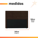 Ver imagem 3 de Cabeceira para Cama Box Casal Malu 1.40m Marrom Suede