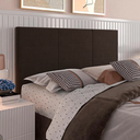 Ver imagem 2 de Cabeceira para Cama Box Casal Malu 1.40m Marrom Suede