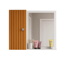 Ver imagem 4 de Kit Espelheira e Gabinete Móvel Pia Coluna Lux Ripado Branco