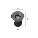 Ver imagem 2 de Embutido de Solo Led Astraled Es-6900 1w Bivolt Prata 3000k Luz Amarela 3000k Luz Amarela Es-6900