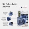 Kit Cobre Leito Heaven Dupla Face com Fronhas Queen 03 Peças - Matelado em Linha Percal 300 Fios 100 - 7