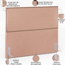 Ver imagem 4 de Cabeceira Cama Box Queen com Tachas 160 Cm Vicenza L02 Linho Rosê - Lyam Decor