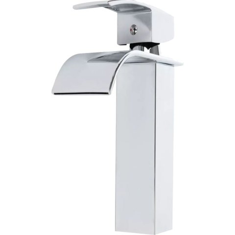 Torneira Monocomando para Banheiro Cascata Cromada de Bica Alta - Bar-002 - Stillus Home Torneira Mo