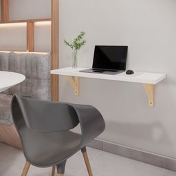 Escrivaninha Notável Móveis Mesa Office Computador Trabalho Technox Marron - 2