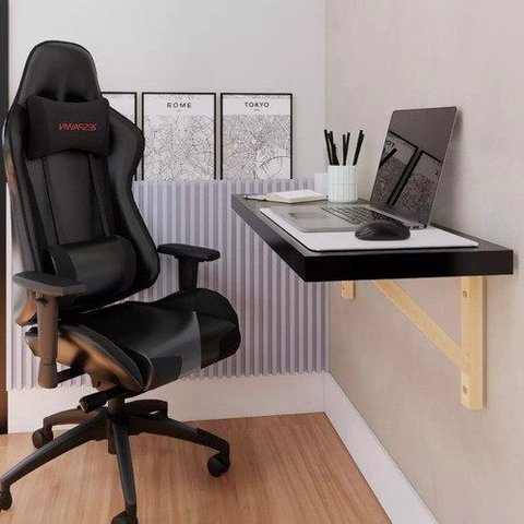 Escrivaninha Notável Móveis Mesa Office Computador Trabalho Technox Marron