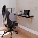 Ver imagem 4 de Escrivaninha Notável Móveis Mesa Office Computador Trabalho Technox Marron