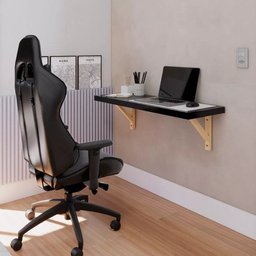 Escrivaninha Notável Móveis Mesa Office Computador Trabalho Technox Marron - 6