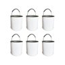 Kit Balde Metalico com 6 Peças Multiuso com Alça 12 Litros Branco - 1