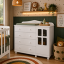 Ver imagem 4 de Kit Cômoda e Berço Peroba Elô Branco Quarto Infantil