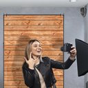 Ver imagem 4 de 1 TNT Estampado Madeira Muro Fundo Foto Vídeo 140x300