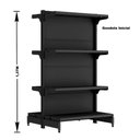 Ver imagem 2 de Gondola Centro 137 Fit Ate 4 Metros Preto 32 Bandeja Sp Etiqueta