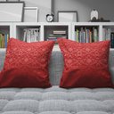 Ver imagem 2 de Kit 04 Capas para Almofada Tecido Jacquard Vermelho A43 42x42 cm - D’Rossi