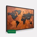 Ver imagem 2 de Quadro Mapa Mundi Terracota Vibrante e Grafite Metálico