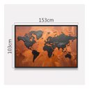 Ver imagem 4 de Quadro Mapa Mundi Terracota Vibrante e Grafite Metálico
