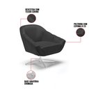 Ver imagem 7 de Kit 2 Poltronas Giratória Giovana Corino Preto Base Cromada - D'Rossi