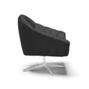 Ver imagem 5 de Kit 2 Poltronas Giratória Giovana Corino Preto Base Cromada - D'Rossi