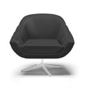 Ver imagem 3 de Kit 2 Poltronas Giratória Giovana Corino Preto Base Cromada - D'Rossi