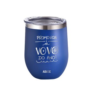 Copo Térmico Aduze Cuia Classic Promovida a Vovó do Ano 300ml - Azul Bic