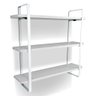 Prateleira Tripla Nicho Hone Modelo Industrial Decoração Casa 60x15 Branca/branca - 1
