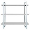 Ver imagem 3 de Prateleira Tripla Nicho Hone Modelo Industrial Decoração Casa 60x15 Branca/branca