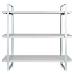 Prateleira Tripla Nicho Hone Modelo Industrial Decoração Casa 60x15 Branca/Branca - 3
