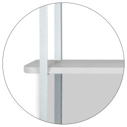 Prateleira Tripla Nicho Hone Modelo Industrial Decoração Casa 60x15 Branca/Branca - 4