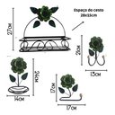 Ver imagem 3 de Kit 4 Peças Organizadores para Banheiro:verde