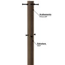 Ver imagem 2 de Cabideiro Mancebo de Chão com 8 Pinos para Pendura - Preto/Nogal