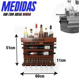 Adega de Parede e Barzinho Whisky Cachaça Boteco Terapia Im - 6