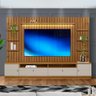 Estante para Tv Ripado Modulado 75 Polegadas Nature Off White Shop Jm - 1