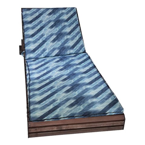 Colchonete Acquablock Espreguiçadeira Piscina 190x62 Palheta Azul